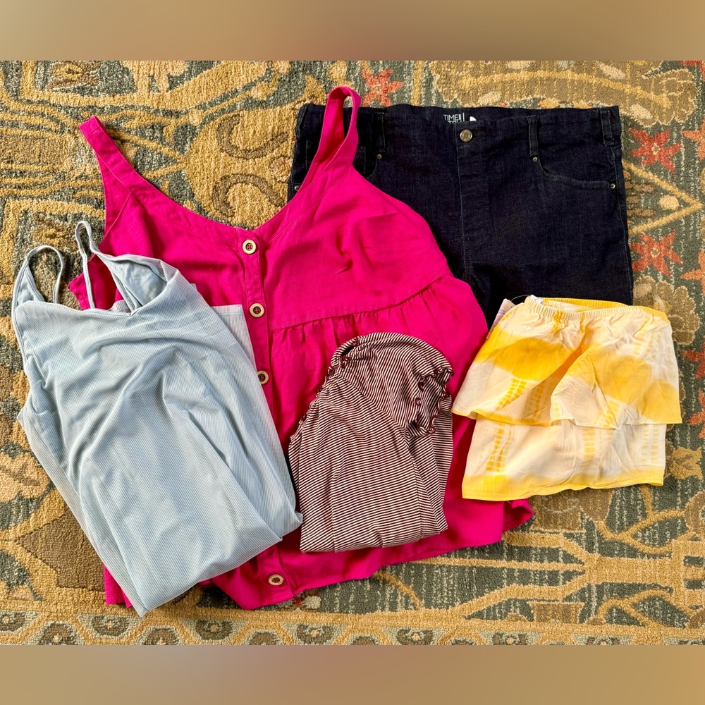 NWT Forever 21 Clothing Lot Of 5 pc Trendy Plus Sz 1X Summer Dress Tank Shorts